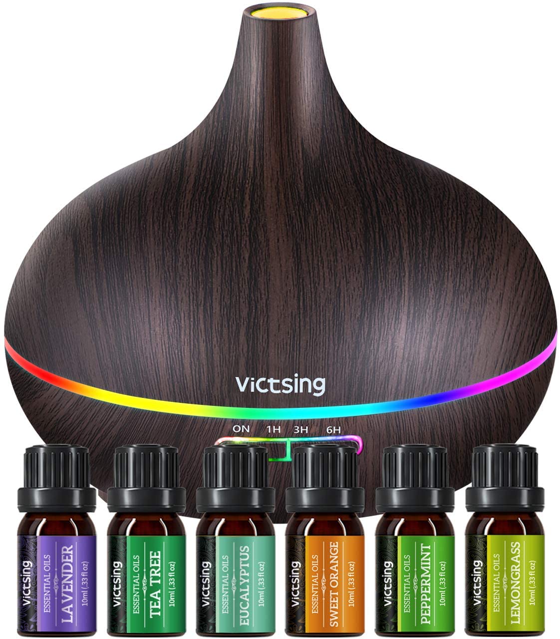 InnoGear Essential Oil Diffuser, Upgraded Diffusers for Essential Oils  Aromatherapy Diffuser Cool Mist Humidifier with 7 Colors Lights 2 Mist Mode