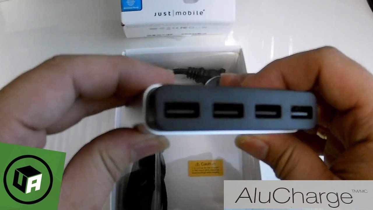 AluCharge by JUST MOBILE - World's Slimmest 4-Port Hub & USB Charger. Unboxing Overview.